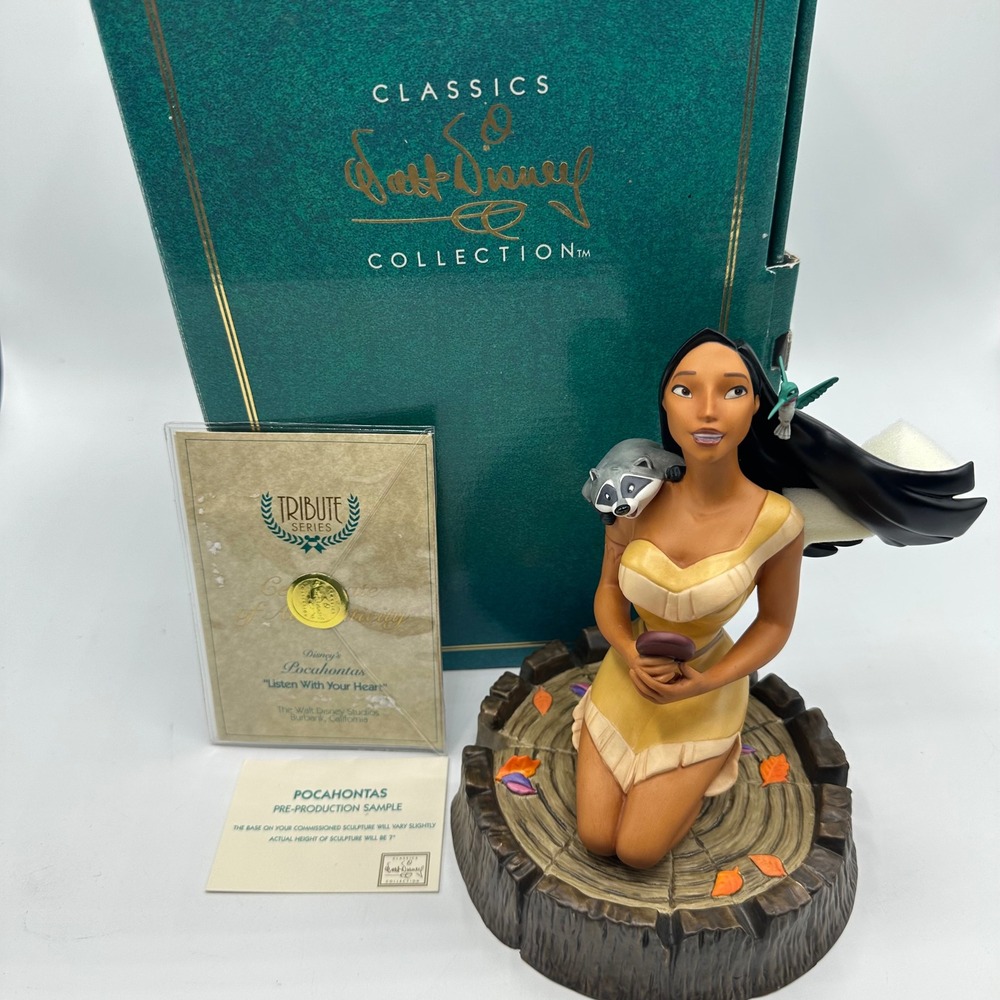 Disney WDCC Pre Production Sample Pocahontas Listen With Your Heart Figure w COA
